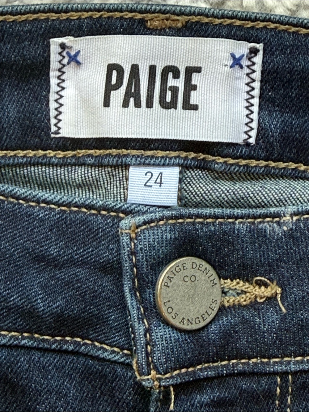 PAIGE $239 Verdugo Ankle Dark Blue High-Rise Skinny Jeans - Picture 6 of 8